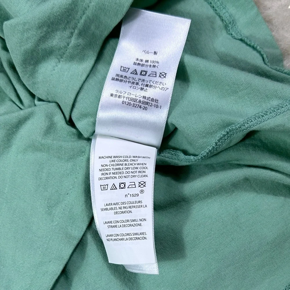 Ralph Lauren Polo Girl’s Green Short Sleeve Cotton T Shirt Size Medium